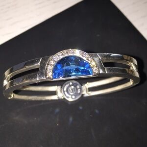 Radius Collection MOVADO-BLUE TOPAZ w/PAVE DIAMONDS 18kWHITE GOLD& STERLING SLV